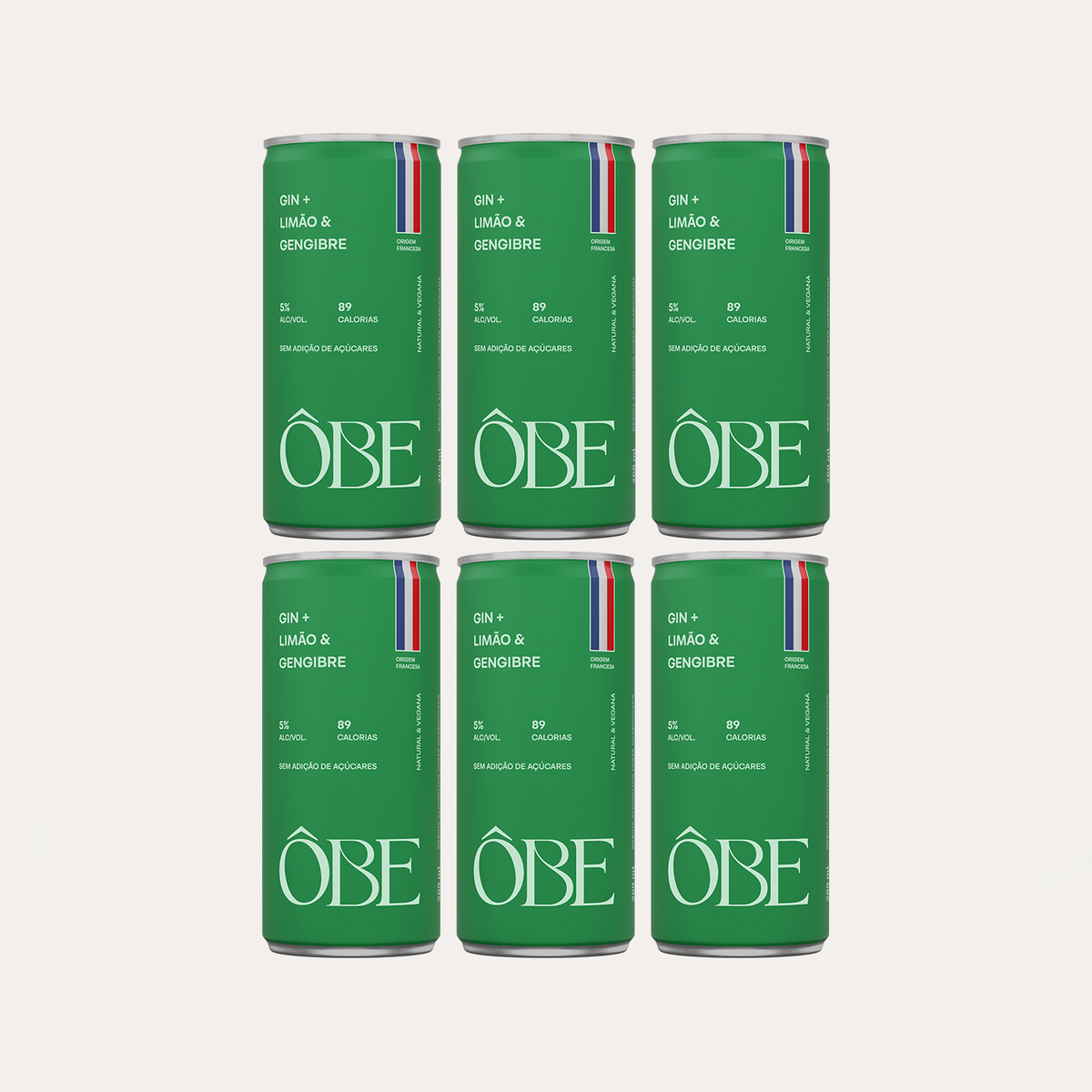 Ôbe Pack 6un — Sabor Único - Limão & Gengibre