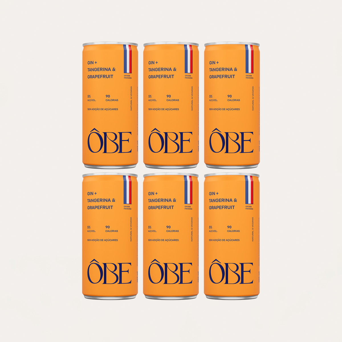 Ôbe Pack 6un — Sabor Único - Tangerina & Grapefruit