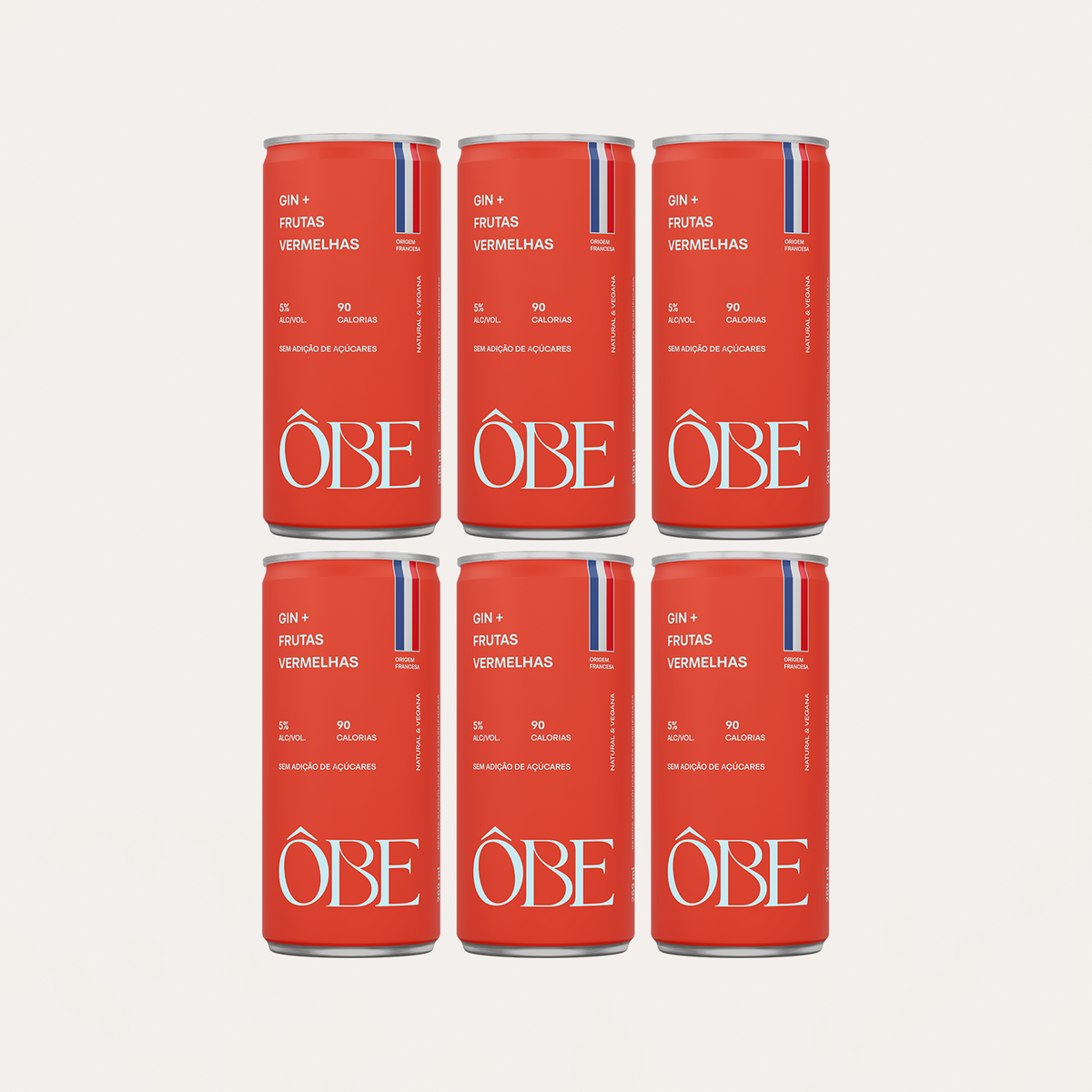 Ôbe Pack 6un — Sabor Único - Frutas Vermelhas